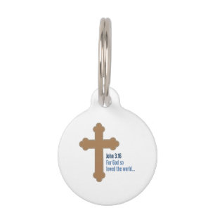 Placa Para Mascotas Juan 3:16