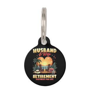 Placa Para Mascotas Jubilación de Esposo y Esposa