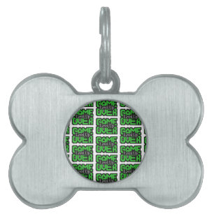 Placa Para Mascotas Juego Terminado, Sube de Nivel: Aventura Retro de 