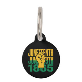 Placa Para Mascotas Juneteenth 1865 19 de junio Gráfico de Liber