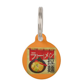 Placa Para Mascotas Kanji japonés y katakana Ramen