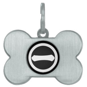 Placa Para Mascotas Kanji numeral uno en círculo
