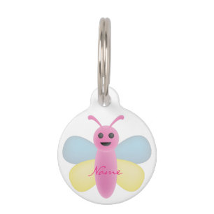 Placa Para Mascotas Kawaii Bee Thunder_Cove multicolor