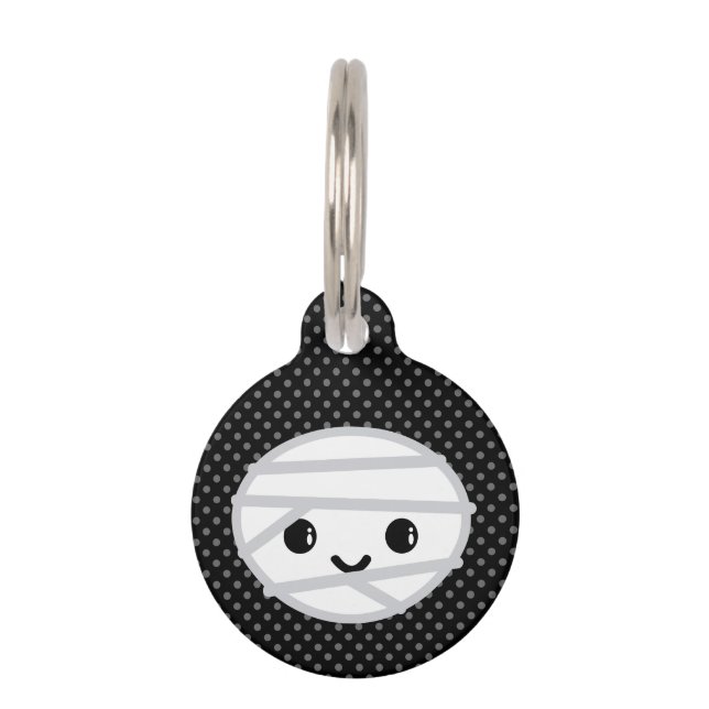 Placa Para Mascotas Kawaii Mummy Dog Tag (Anverso)