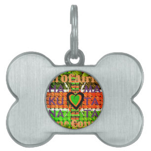 Placa Para Mascotas Kenia: Toda África en un solo país - Bandera tejid