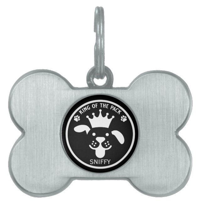 Placa Para Mascotas King Of The Pack Dog (Frente)