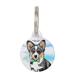 Placa Para Mascotas KiniArt Merle Corgi