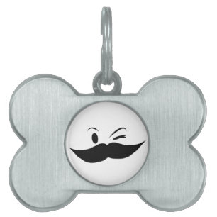 Placa Para Mascotas Kinky Mustache