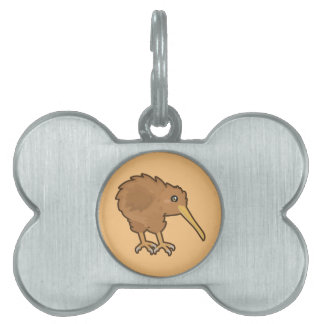 Placa Para Mascotas Kiwi de Kawaii