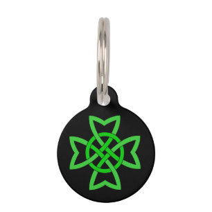 Placa Para Mascotas Knot celta verde irlandesa