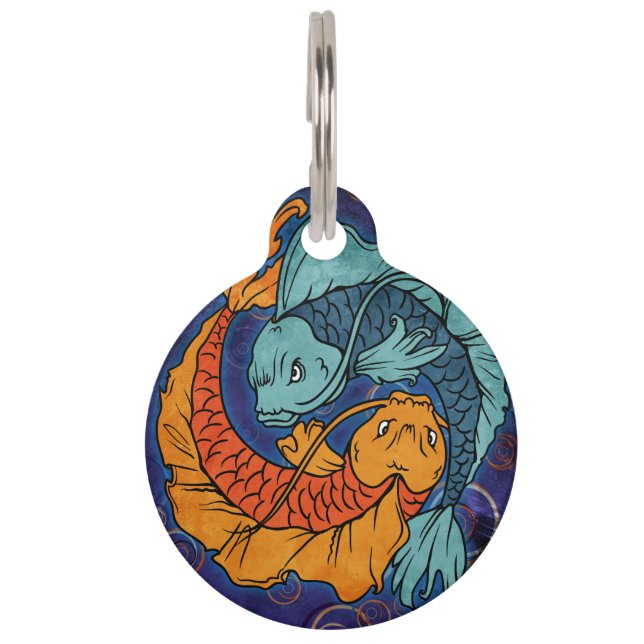 Placa Para Mascotas Koi Fish (Anverso)