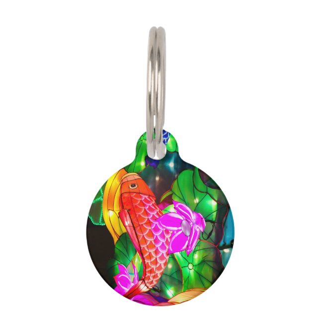 Placa Para Mascotas Koi Iluminado (Anverso)