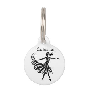 Placa Para Mascotas La bailarina africana de siluetas Thunder_Thunder_