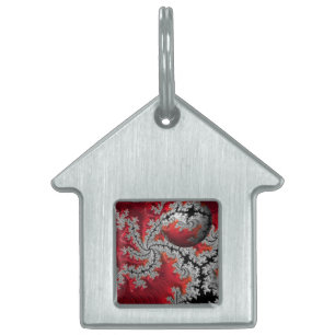Placa Para Mascotas La belleza de Mandelbrots enmarcado etiqueta de ma