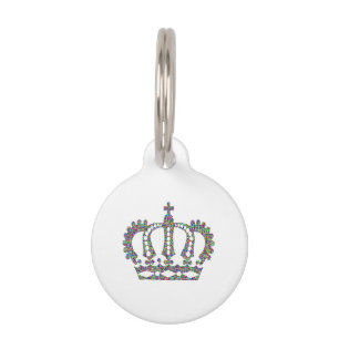 Placa Para Mascotas La Corona Real en patrones