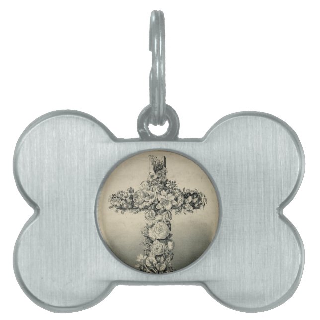 Placa Para Mascotas La Cruz de Pascua por Currier & Ives 1869 (Frente)