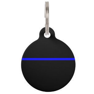 Placa Para Mascotas La declaración fina simbólica de Blue Line