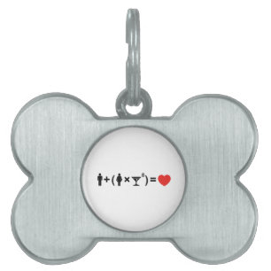 Placa Para Mascotas La ecuación del amor para las mujeres