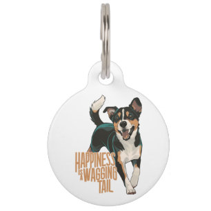 Placa Para Mascotas La felicidad es el diseño de un amante de los perr
