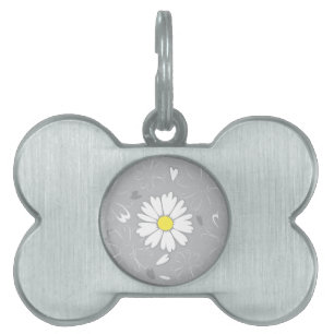 Placa Para Mascotas La flor de margarita de Eilin