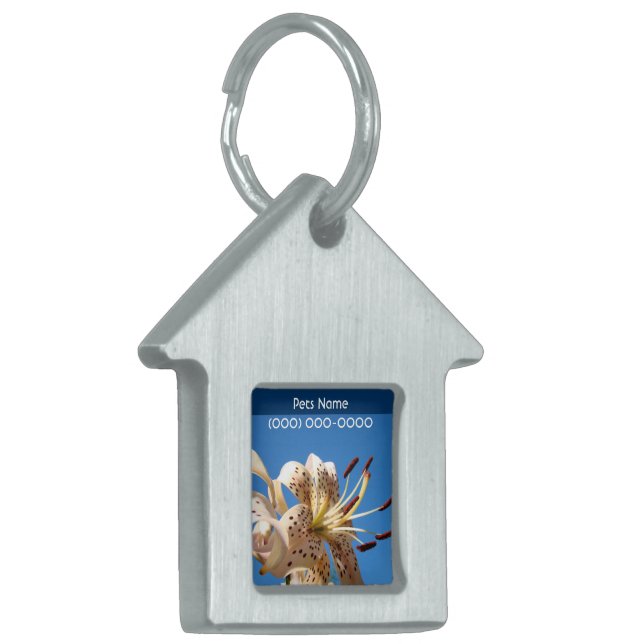 Placa Para Mascotas La identificación del número de teléfono del (Frente Izquierda)