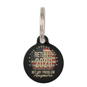 Placa Para Mascotas La leyenda se ha retirado 2026 divertido