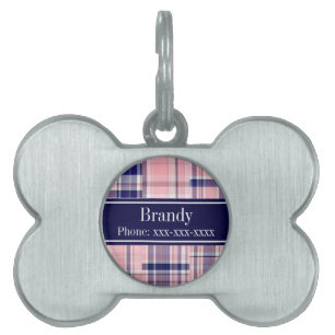 Placa Para Mascotas La Marina Rosa, con un reloj de pintura perrito Ma