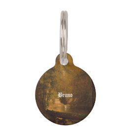 Placa Para Mascotas La obra de arte de la piscina de truchas (1870) - 