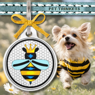 Placa Para Mascotas La reina de coronado lindo