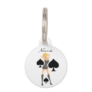 Placa Para Mascotas La reina rubia negra Thunder_Cove