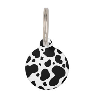Placa Para Mascotas La vaca mancha el estampado de animales blanco y