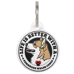 Placa Para Mascotas La Vida Es Mejor Con Un Corgi Galés Pembroke