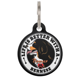 Placa Para Mascotas La Vida Personalizada Es Mejor Con Un Bernés