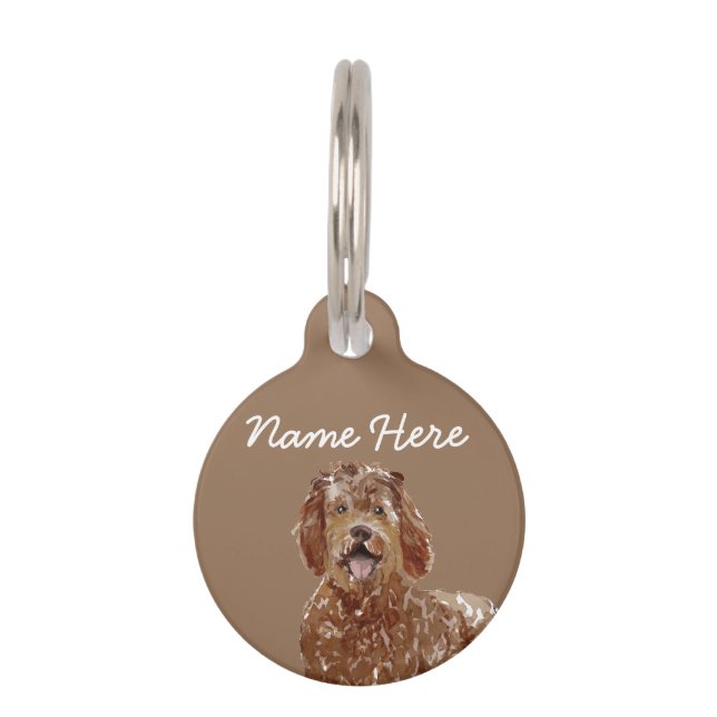Placa Para Mascotas Labradoodle (Anverso)