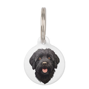 Placa Para Mascotas Labradoodle Perro Negro