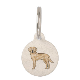 Placa Para Mascotas Labrador Retriever Amarillo Perro de Lab Cómico Di