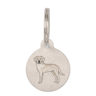 Placa Para Mascotas Labrador Retriever crema Perro de dibujos animados