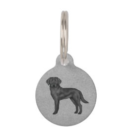 Placa Para Mascotas Labrador Retriever Negro Perro Lab Dibujo Animado 