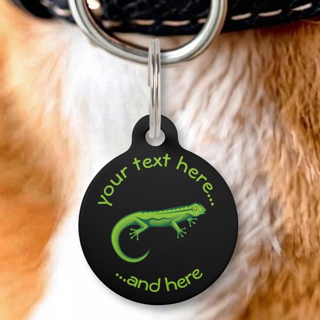 Placa Para Mascotas Lagarto verde (Subido por el creador)