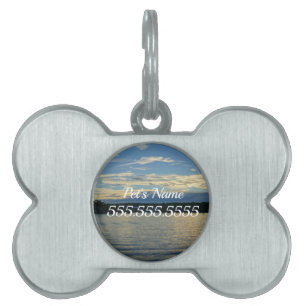 Placa Para Mascotas Lago De Los Ozarks Blue Sunset Pet Tag