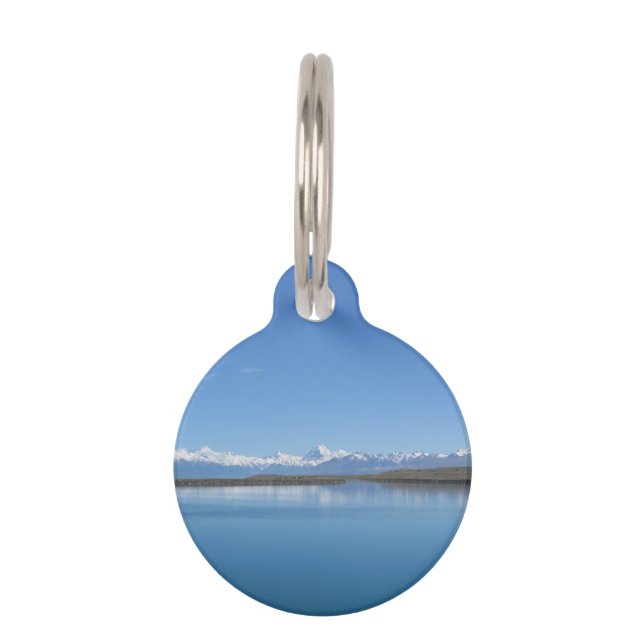 Placa Para Mascotas Lago Tekapo, Nueva Zelanda (Anverso)