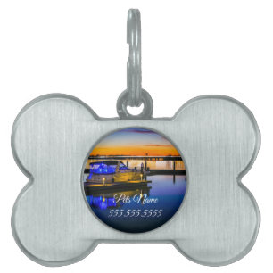 Placa Para Mascotas Lake Ray Hubbard Rockwall TX Sunset Pet Tag