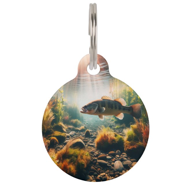Placa Para Mascotas Lámina de boca grande subacuosa (Anverso)