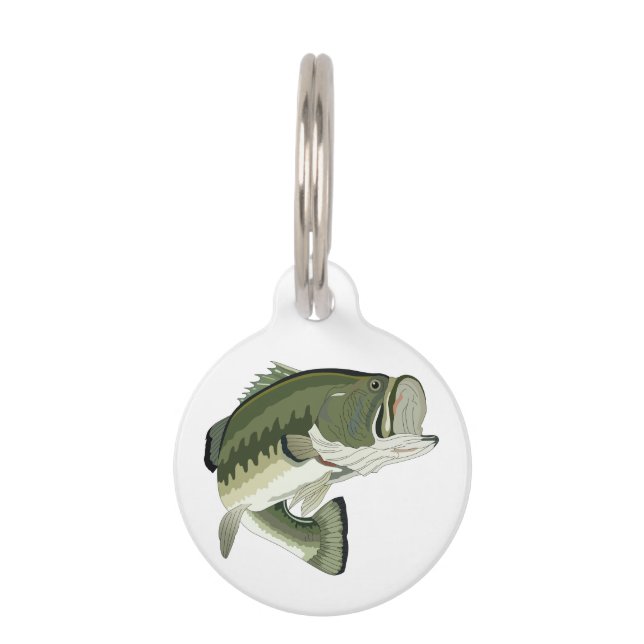 PLACA PARA MASCOTAS LARGEMOUTH BASS (Anverso)