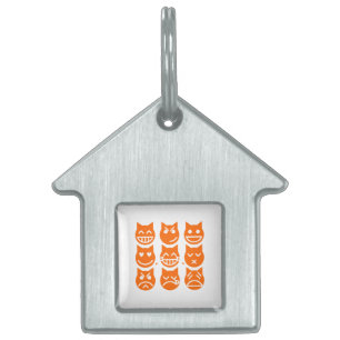 Placa Para Mascotas Las 9 vidas del gato de la Emoji