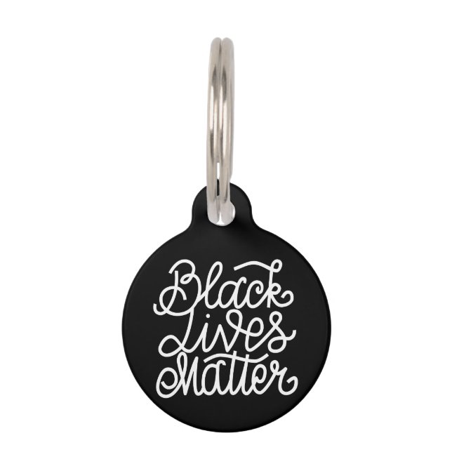 Placa Para Mascotas Las vidas negras importan (Anverso)