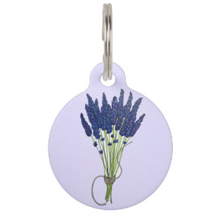 Placa Para Mascotas Lavandula Lavender Bunch Herb Purple Flower Garden
