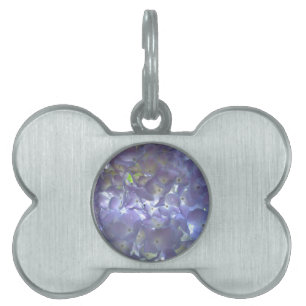 Placa Para Mascotas Lavender Hydrangeas flores púrpuras