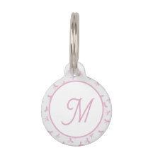 Lazo acuarela rosa Coquette fruncido con monograma