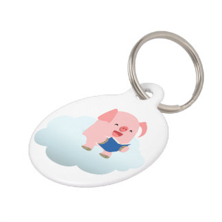 Placa Para Mascotas Lector de cerdo Personalizado en etiqueta de perro